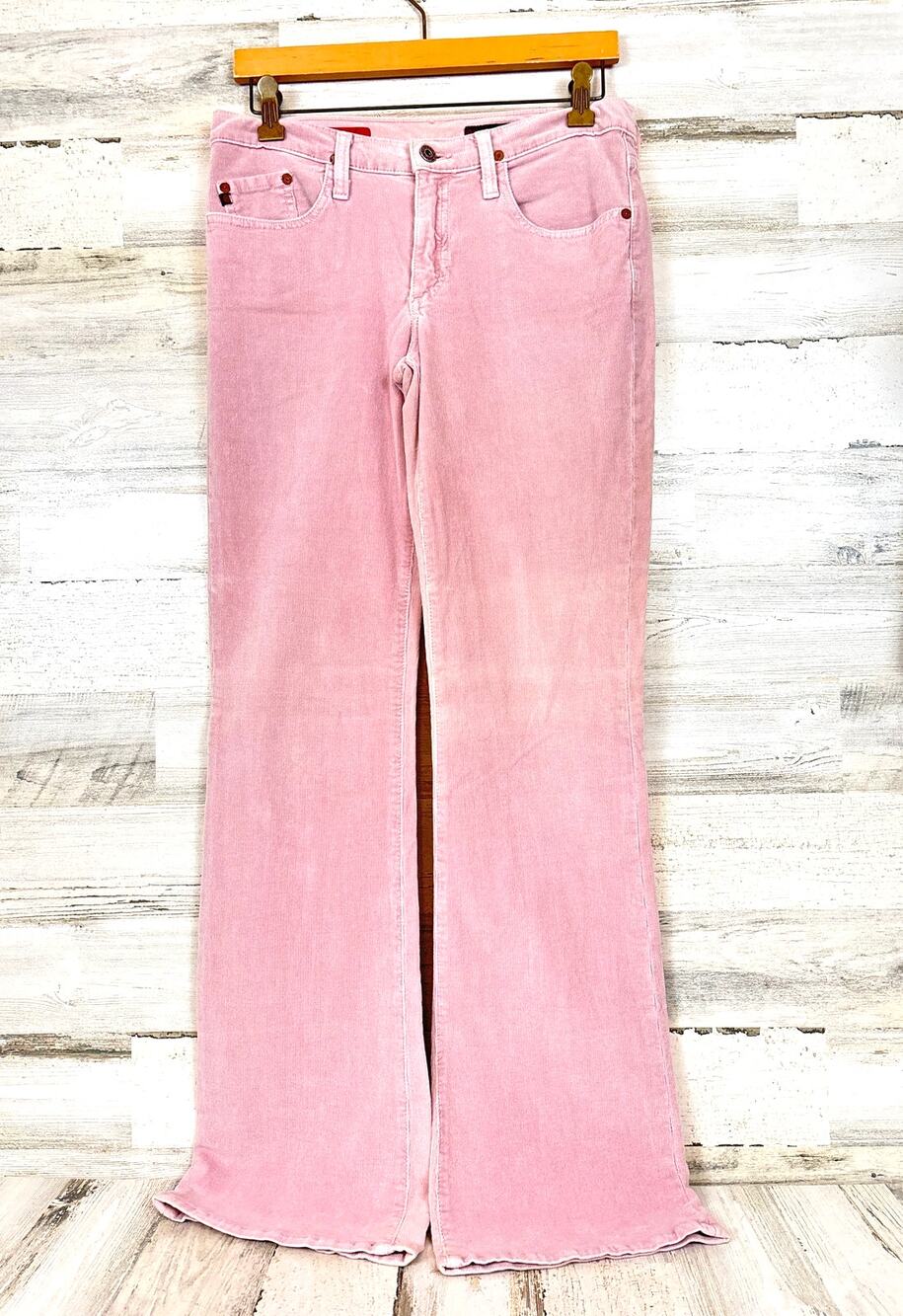 AG Womens 29 Pink Angel Mid Rise Bootcut Corduroy Pants Luxe Casual